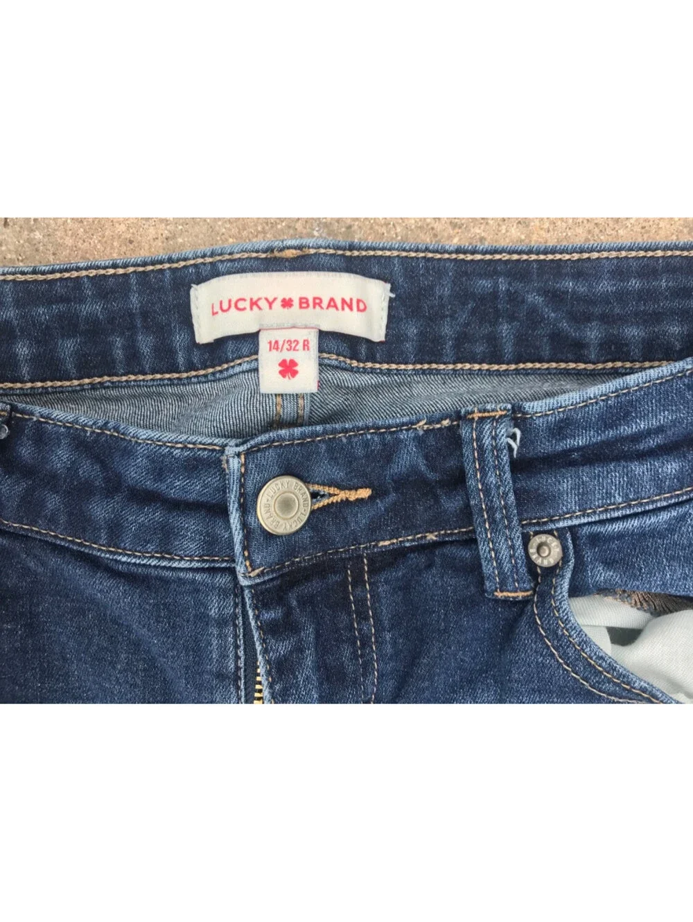 Lucky Brand Womens Lolita Boot Cut Blue Jeans 14/32R Stretch Cowgirl Lite Fading